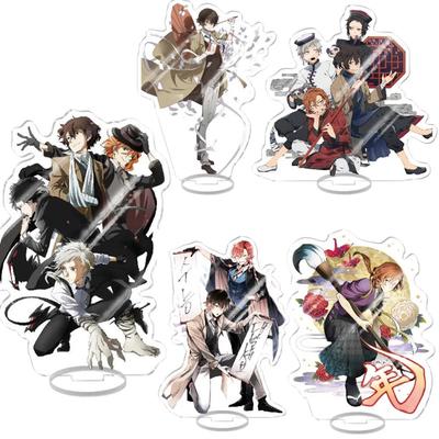 New Bungo Stray Dogs Anime Figure Acrylic Stand Model Toy Dazai Osamu Nakahara Chuuya Ryunosuke New Year Desk Decor Collect Gift