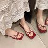 Fashion Summer Clip Toe Narrow Band Women Slippers Fashion Wedges Heel Slide Ladies Casual Gladiator Beach Flip Flop