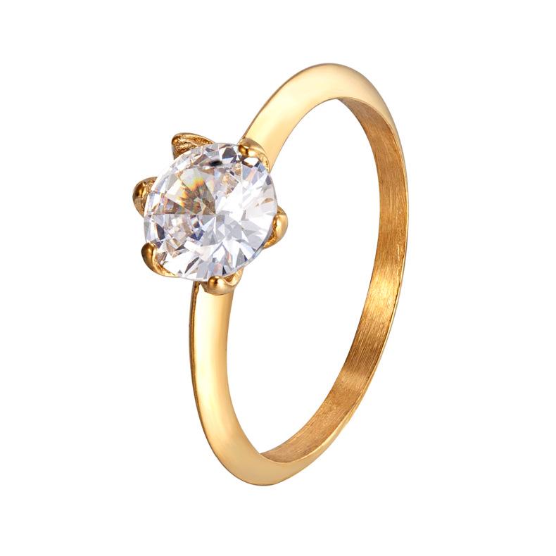 

Элегантное кольцо-корона из 14-каратного золота с цирконом и бриллиантами для женщин Size 7