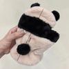 Mignons Gants Demi-Doigts Panda Dessin Animé Moufles en Peluche Nouveaux Gants Chauds Femmes