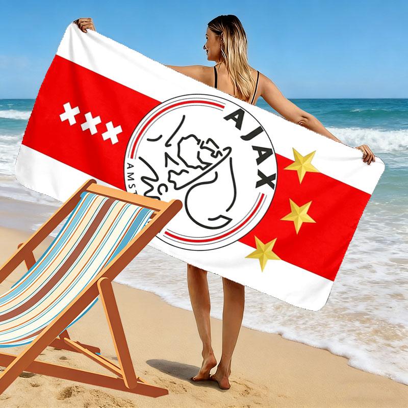 Toalla de Playa con Estampado del AFC Ajax, Toalla Grande Suave de Secado Rápido para Playa, Camping, Natación