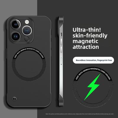 Frameless Magnetic Case For iPhone 17 Air 16 16E 15 14 13 12 11 Pro Max XS X XR 8 7 Plus SE 2 3 For Magsafe Hard PC Back Cover