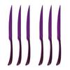 6 Pcs 304 Stainless Steel Gold Steak Knife Sharp Rainbow Knives Restaurant Black Steak Knives In Dinnerware Set