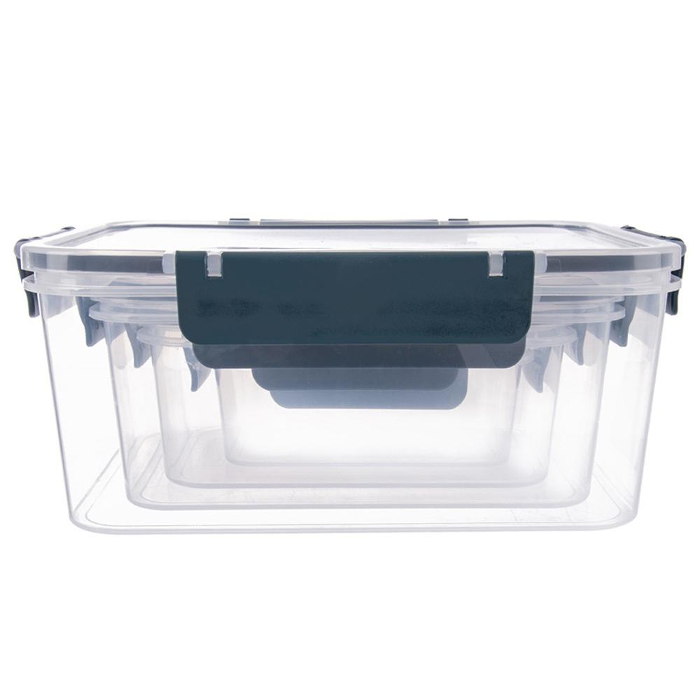 4x Pojemnik Kuchenny Hermetyczny do Żywności z Uszczelką Zestaw Pojemników