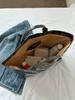 Neutral Style Retro Casual Street Tote Bag, Minimalist Crease High Quality Transparent PVC Waterproof Shopping bag-DH