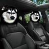 Humorous Car Seat Protectors Scary Ghost Face Headrest Covers Funny Expression Auto Spooky Cartoon Decoration for SUV Truck Elastic Vehicle Interior