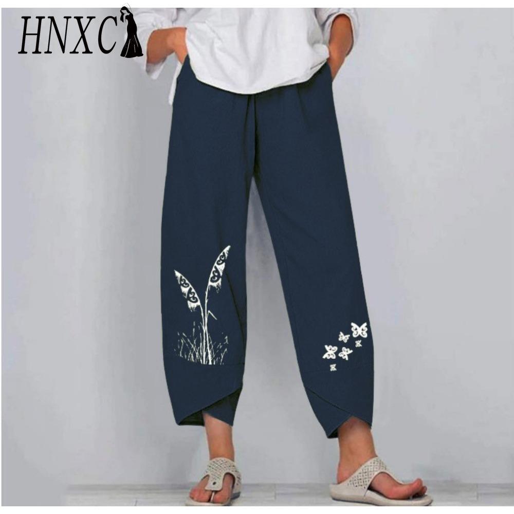 

HNXC 4 цвета Женская мода Повседневные Хлопок Лен Большой размер Длинные Брюки Однотонные Широкие Штаны гаремы Свободные Однотонные Брюки XXXXL синий