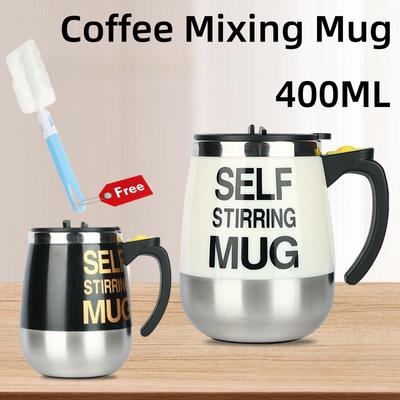 400ML Automatic Coffee Mixing Cup Electric Self Stirring Coffee Mug Stainless Steel Smart Mixer Thermal Tea Milk Insulated Cups