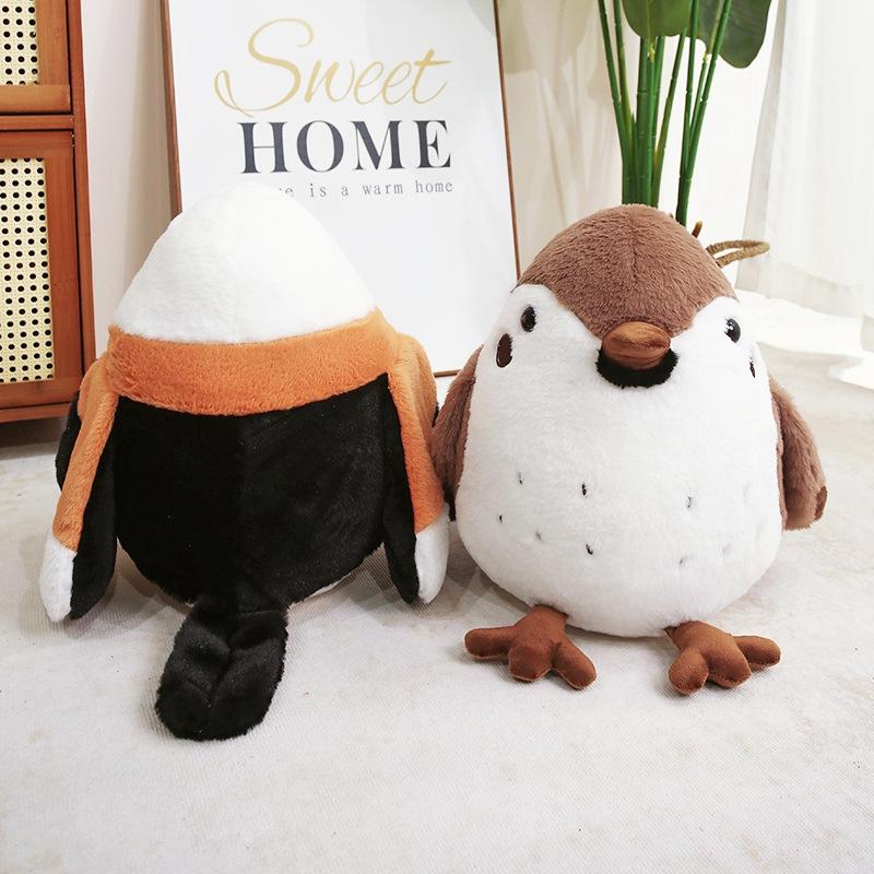 Simulation Sparrow Tit Doll Cute Bird Plush Toy Doll Children Dumpling Pillow Doll Girl Gift