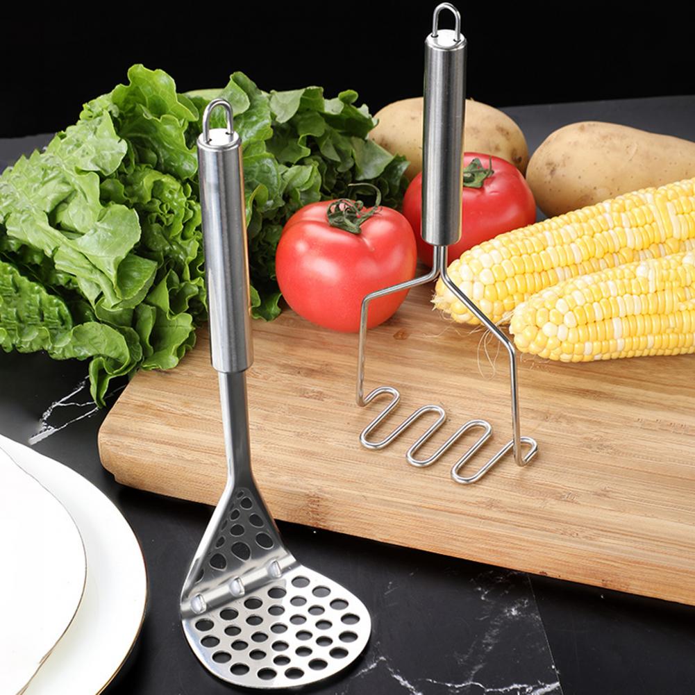 Stainless Steel Potato Masher Manual Potato Press with Ergonomic Handle Food Smasher Utensil for Avocado Vegetables Kitchen Tool