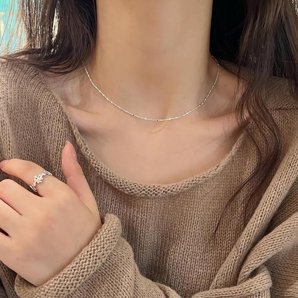 

Women s Silver 925 Small Pearl Square Minimalist Necklace Simple Square