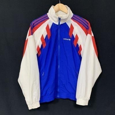 Rare Color Windbreaker Zip Blouson Outerwear Men M Trefoil Logo(USED)