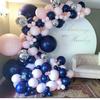 Night And Pink Balloon Wreath Set Silver 4D Aluminum Film Balloon For Birthday Party Wedding Decoration