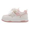 Versatile platform pink little white shoes women's 2025 spring new mesh breathable board shoes student sports and leisure women's shoes