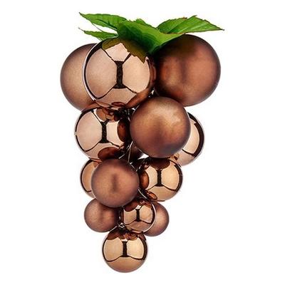 Christmas Bauble - Unspecified - Medium - Brown - Plastic - Decorated with Grapes
