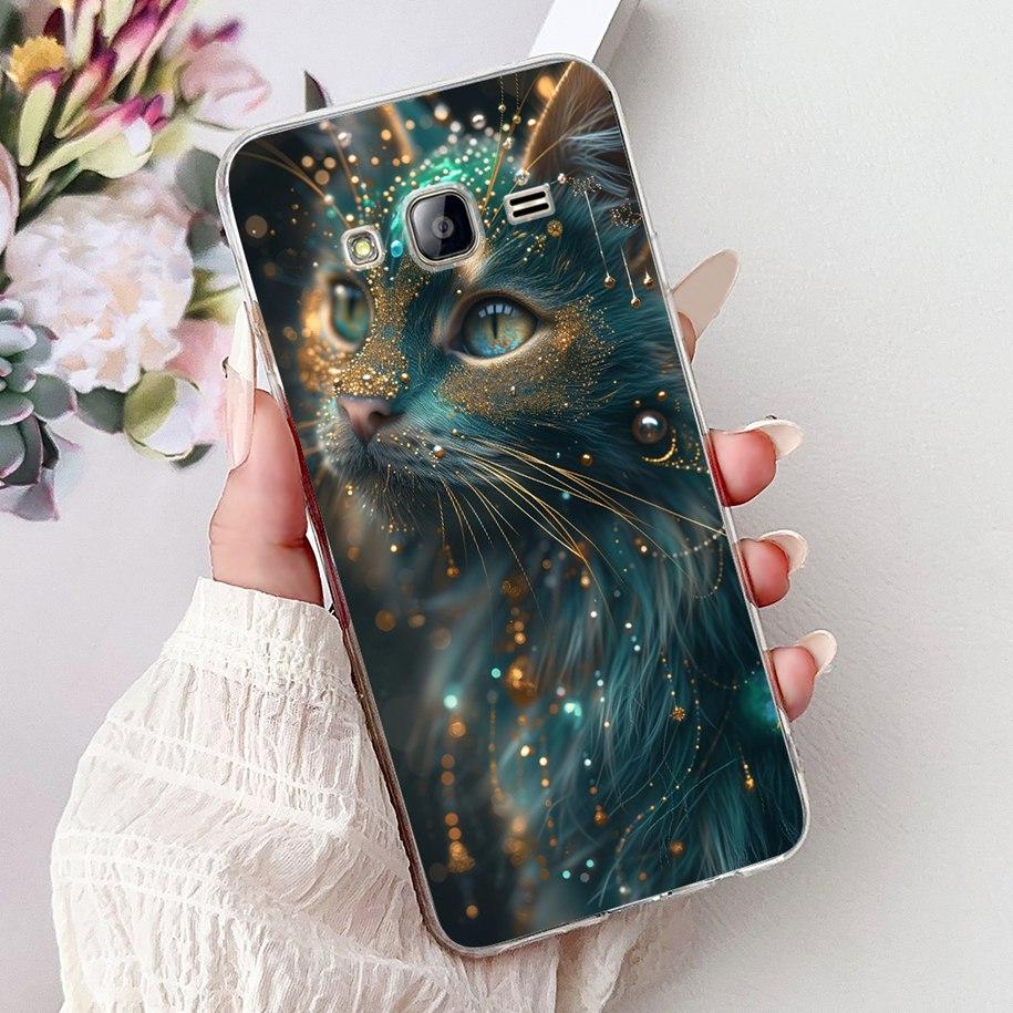 For Samsung Galaxy J5 2015 2016 Case SM-J500F SM-J510F Silicone Cover Cute Cat Cartoom Soft Funda For Samsung J7 2016 J710F Capa