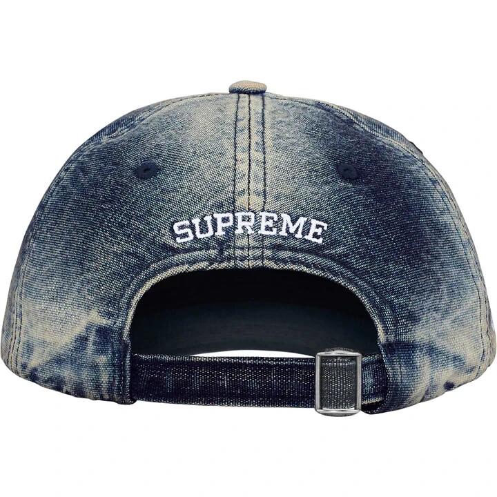 Supreme Cordura Denim S Logo 6-Panel Bleached Indigo