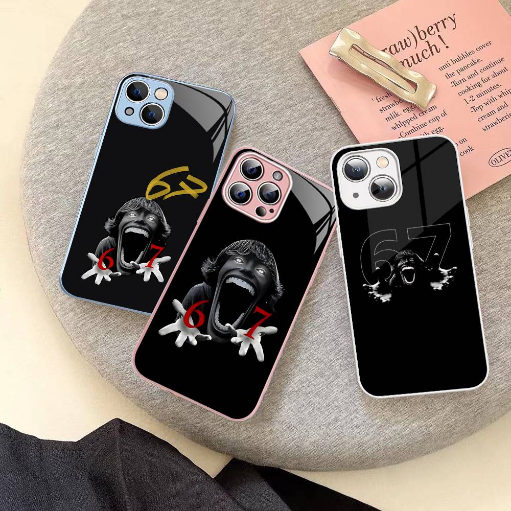 67 Six Seven Tempered Glass For Iphone 14 13 12 11 Pro Mini XS MAX 14Plus X XS XR Cover