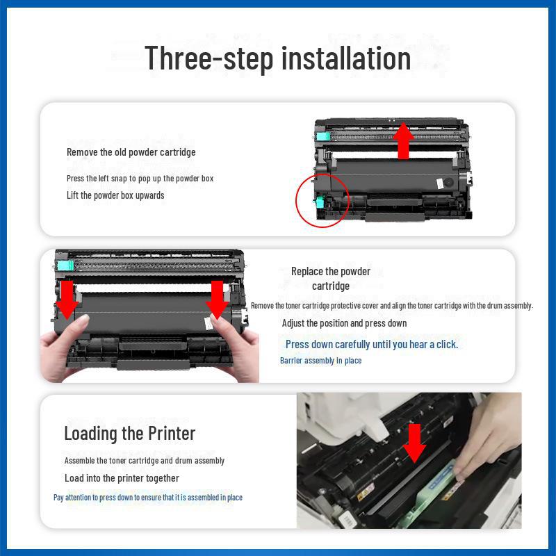 Gezhige Toner Cartridge: Compatible with Brother 7190DW, DCP7090, 7895DW, L2535 models, TN2412/2425 series.