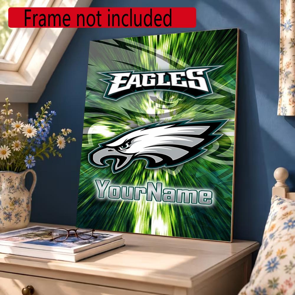 Philadelphia Eagles Personalized Name Diamond Paintings Mosaic Wall Round Diamond Art Painting Kits Embroidery Crystal Accessories Frameless