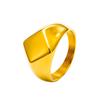 European and American Geometric Glossy Ring Men's Square Diamond Ring Imitation Titanium Steel