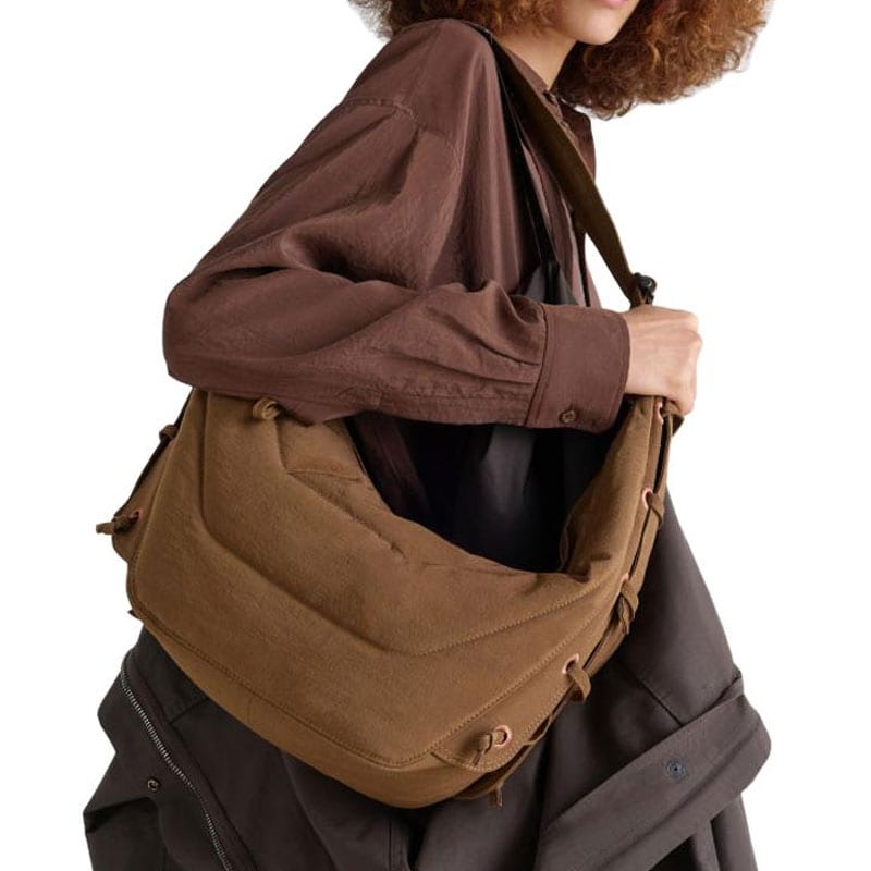 Lemaire Fabric Hobo Bag Shoulder Bag Medium Unisex Caramel Brown BG0074-LF1330-430