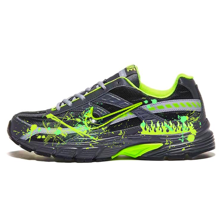 

Nike Initiator Slip Resistant, Abrasion Resistant, Breathable Low top Running Shoes Men s Black Gray Green 394055-023(Team352-) 38.5