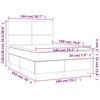 Box Spring Bed with Mattress Dark Gray 140 x 190 cm Fabric