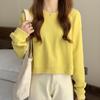Korean Style Loose Fit Women's Hoodie - High Waist, Long Sleeve, Casual BF Look