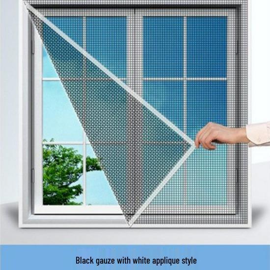 DIY Translucent Window Screen Mesh for Insect Prevention - Easy Install, Self-Adhesive Magic Tape