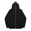 Men's Solid Color Full Zip Hoodie Sweatshirt