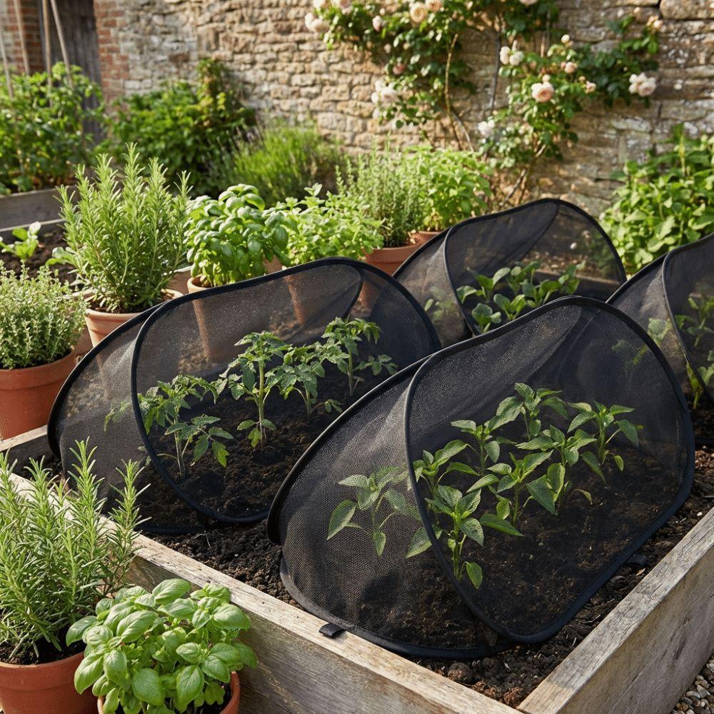 Teli Anti-Gelo per File di Giardino Teli Ombreggianti a Prova di Insetti Gabbia per Piante a Rete Orto