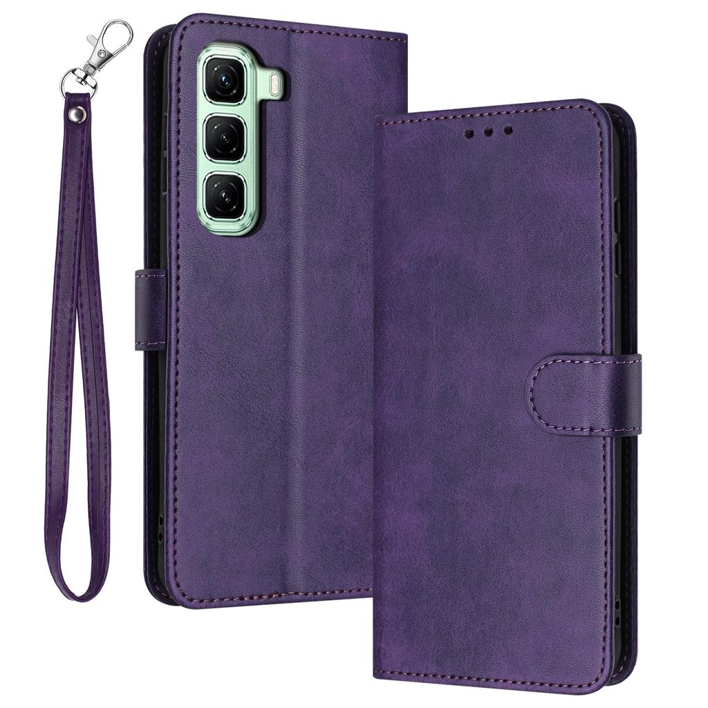 For Infinix Hot 50 Pro+ 4G Case Flip Stand PU Leather Wallet Phone Cover Calf Texture