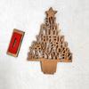 Christmas Tree Wooden Hollow Out Festival Decorative Handmade Desktop Ornaments Gift English Letter Xmas Tree New Year Decoration Party Supplies