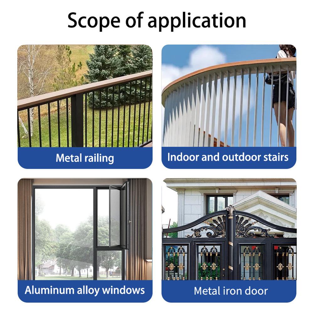 Rust Conversion Paint Waterproof Iron Door Railing Metal Rust Prevention Refurbished Rust Removal Water Based Metallic Paint
