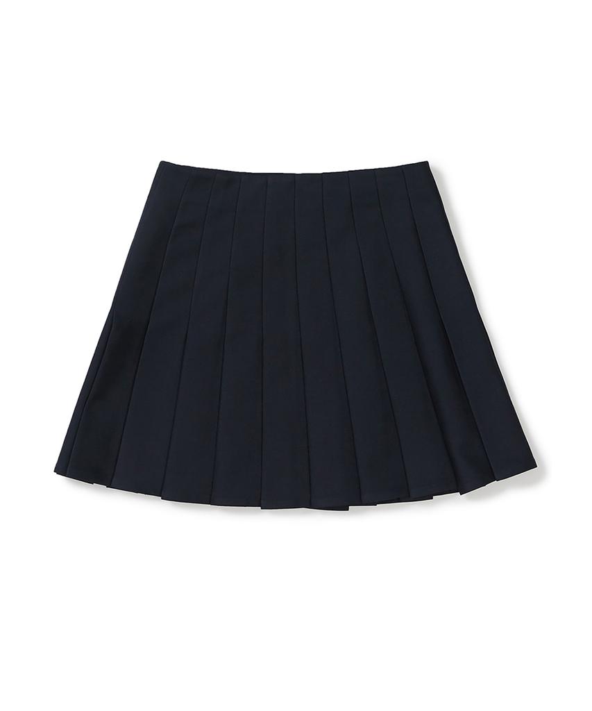 CLOVE [26Ss Clove] Classic Pleated Button Skirt (Navy)