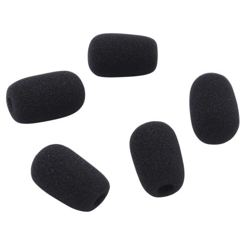 GONKISS Headset Intercom Microphone Windscreen, Standard Microphone Sponge, Set of 5, Black