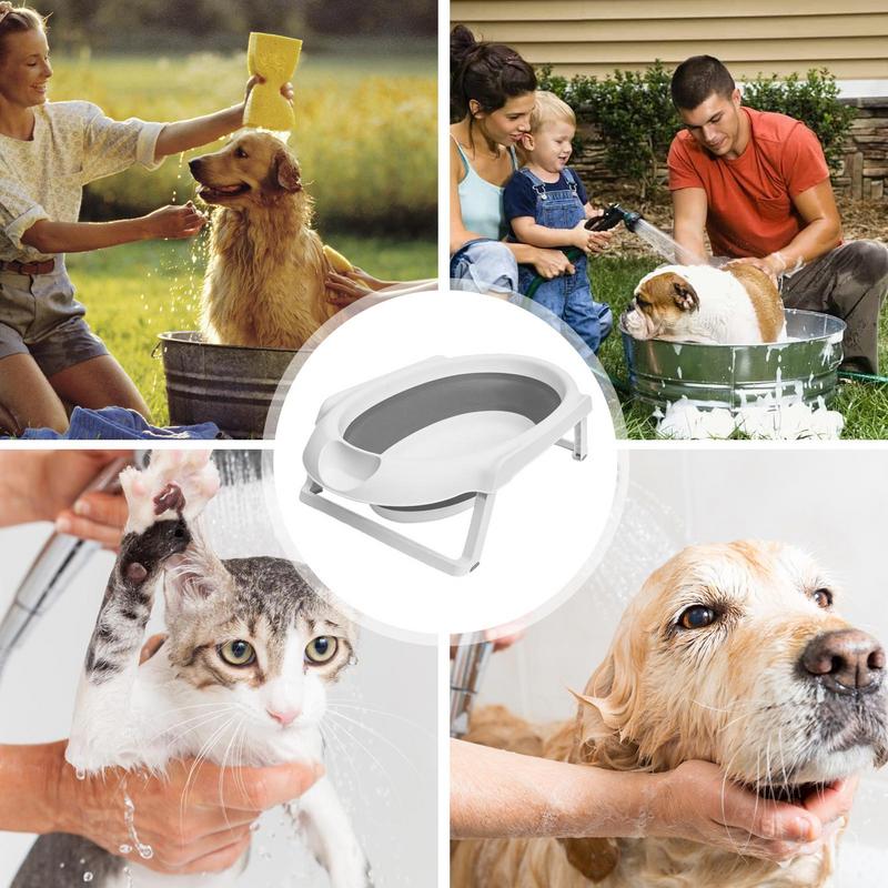 Cat Bath Tub Folding Dog Washing Tub 2 In 1 Shower Bathtub Portable Bathing Station Indoor Outdoor Pet Supplies For Grooming