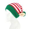 with Small Ears Christmas Hat Striped Pattern Holiday Knitted Hat Xmas Cap  Festival Girls