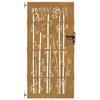 VidaXL Garden Gate 85x200 Cm Corten Steel Bamboo Design 153237