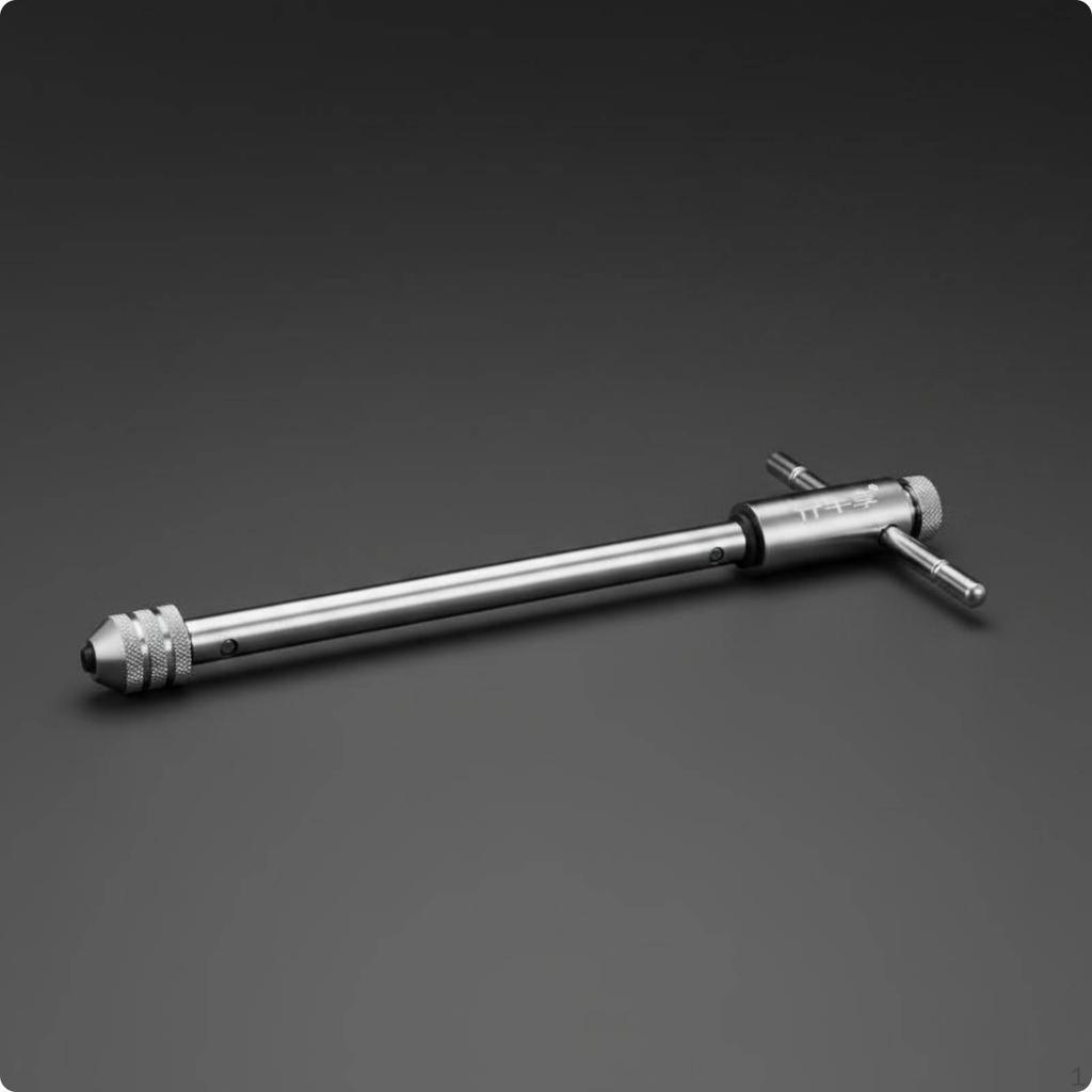 Ratchet Tap Wrench Ratcheting Adjustable Hardened Metal Hand Tool for Machinists,