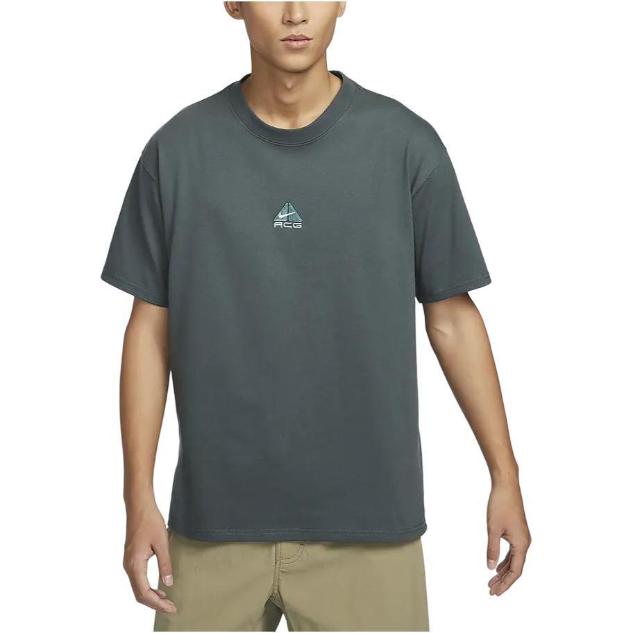 Nike ACG Solid Color Crew Neck Loose Short Sleeve Drop Shoulder T-Shirt Men Tops Vintage-Green DQ1816-338