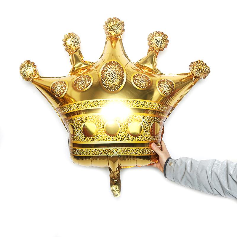 Crown Aluminum Foil Balloon Gold Multi-Color Baby Birthday Party Floating Empty Decoration 1Pc