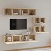 vidaXL 6-tlg. TV-Schrank-Set Sonoma-Eiche Holzwerkstoff