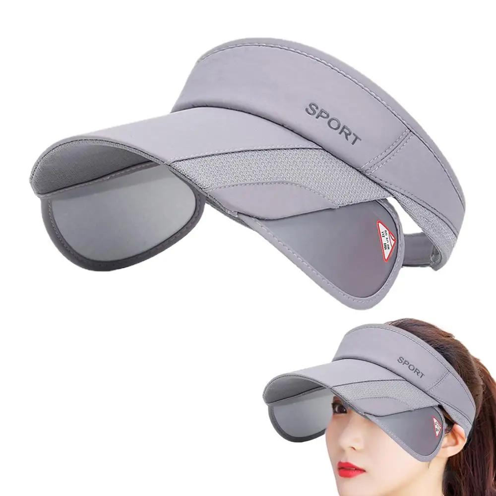 Sun Visor Hat Summer Ladies Cycling Sunshade Outdoor Protective Hats Woman Tennis Hat Golf Running Fishing Hiking Jogging Hat