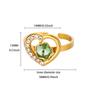 New Luxury Color Treasure Butterfly Ring Women's Titanium Steel Zircon Ring Niche High-end Light Luxury Cold Wind Index Finger Ring