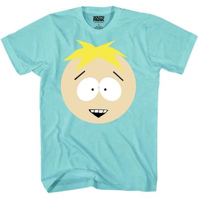 Camiseta de Algodón 100% Cara Grande de Butters de South Park Camisetas para Hombre Top