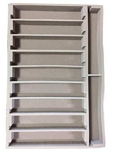 Logifact MIWA A4 Book-Type N Gauge Train Storage Case, Replacement Urethane Insole for 11 Cars (5 Sheets), Gray, 296mm x 201mm x 20mm, MO004