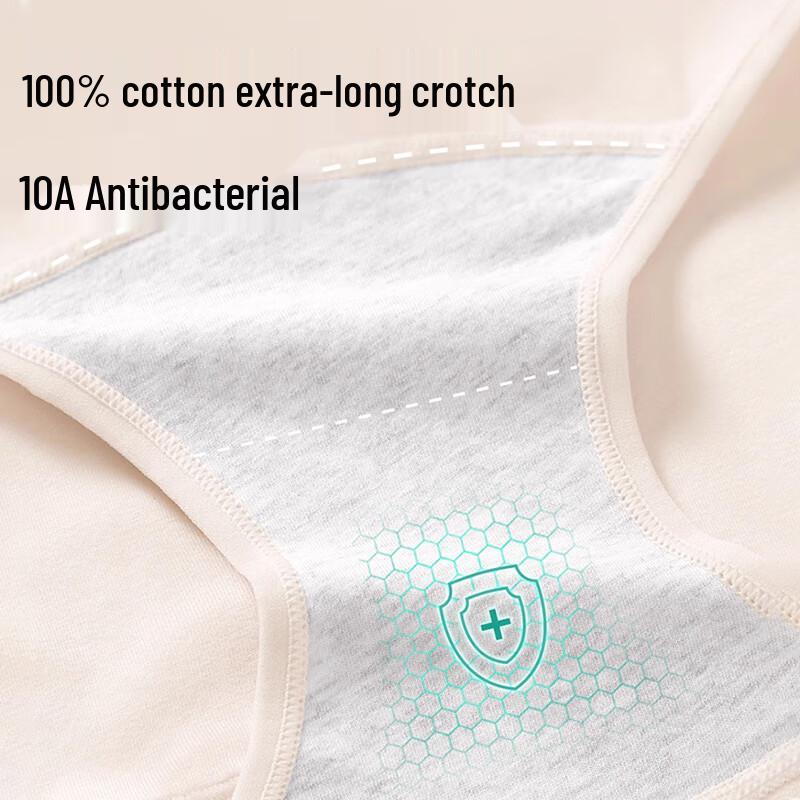 FitonTon Women's 4-Pack High-Waist Cotton Tummy Control Briefs