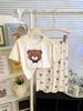Summer Cartoon Short-Sleeve Pajama Set for Boys & Girls - Lightweight Home Wear for Children & Babies